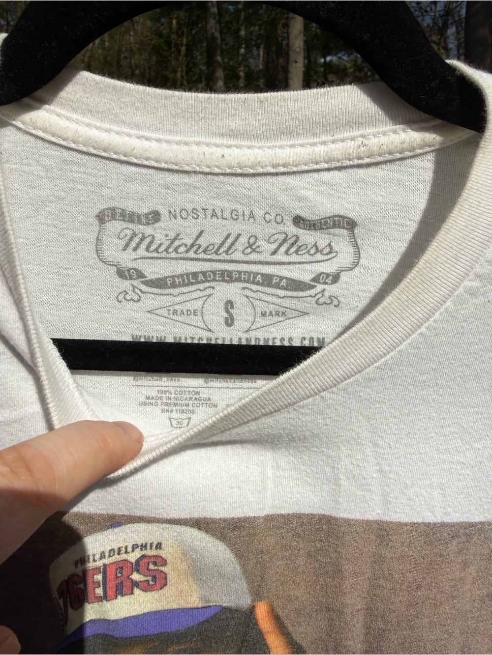 Allen Iverson White Tee with Red and Blue Graphic Accents - Picture 2 of 3